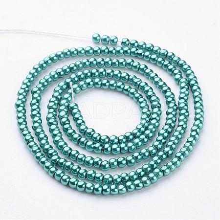 Glass Pearl Beads Strands X-HY-3D-B52-1