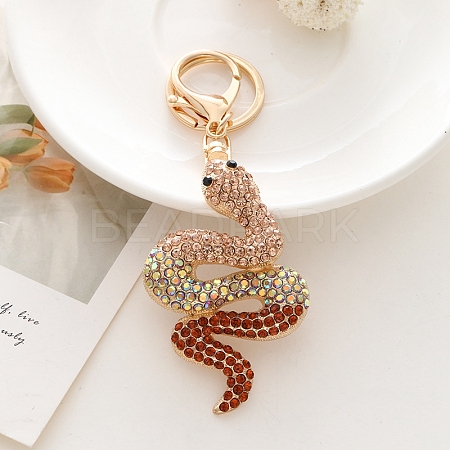 Alloy Rhinestone Keychains PW-WGC393B-03-1