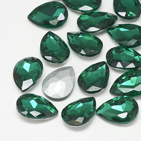 Pointed Back Glass Rhinestone Cabochons RGLA-T081-6x8mm-15-1
