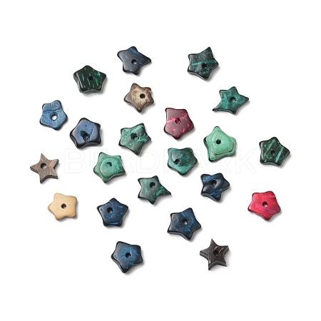 Dyed Natural Coconut Star Beads COCB-G002-01-1