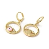 Evil Eye Real 18K Gold Plated Brass Dangle Leverback Earrings EJEW-Q797-09G-05-2