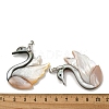 Natural Paua Shell & White Shell Pendants KK-U025-13P-3