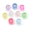 UV Plating Transparent Acrylic European Beads OACR-M027-02C-2