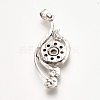 Alloy Rhinestone Snap Pendant Making ALRI-Q233-22-2