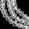 Transparent Electroplate Glass Beads Strands GLAA-F029-3mm-A13-3