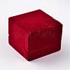Square Velvet Ring Boxes VBOX-D004-01-1