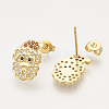 Brass Cubic Zirconia Pendants & Stud Earrings & Adjustable Rings Jewelry Sets SJEW-S043-11-5