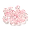 Transparent Spray Painting Crackle Glass Beads GLAA-L046-01B-38-1