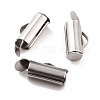 Non-Tarnish 304 Stainless Steel Slide On End Clasp Tubes STAS-C044-07B-P-3