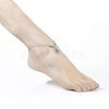 Synthetic Turquoise Charms Anklets AJEW-AN00234-06-4