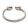 304 Stainless Steel Cuff Bangles BJEW-E094-19AS-3
