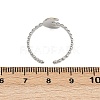 304 Stainless Steel Double Color Cuff Rings RJEW-S635-01GP-11-5