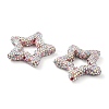 Star Shape Polymer Clay Rhinestone Beads CLAY-NH0001-06G-2