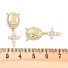 Brass Pave Cubic Zirconia Pendants KK-U009-09G-G-3