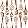 Braided Waxed Cotton Thread Cords Macrame Pouch Necklace Making AJEW-SW00018-1