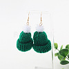 Christmas Iron & Polyester Dangle Earrings FS-WG166E8-02-1