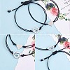 3Pcs 3 Style 430 Stainless Steel Heart Link Bracelets Set JB727A-2