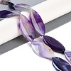 Natural Purple Banded Agate Beads Strands G-C141-A01-02-2