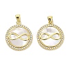 Brass Micro Pave Cubic Zirconia Pendants KK-K365-03G-1