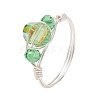 Glass Finger Rings RJEW-JR00925-02-4