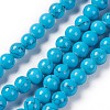 Synthetic Turquoise Beads Strands G-E525-4mm-01-1