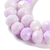 Electroplate Glass Beads Strands LAMP-S068-02Q-4