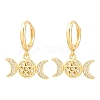 Brass Micro Pave Cubic Zirconia Hoop Dangle Earrings EJEW-G471-52G-4