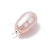 Natural Cultured Freshwater Pearl Rice Charms PALLOY-JF05078-02-5