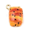 Bread Alloy Enamel Charms ENAM-P264-01C-G-2