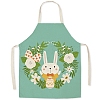 Cute Easter Egg Rabbit Pattern Polyester Sleeveless Apron PW-WG98916-11-1