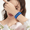 7Pcs 7 Style Handmade Polymer Clay Heishi Surfer Stretch Bracelets Set BJEW-SW00073-06-3