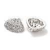 Brass Micro Pave Clear Cubic Zirconia Charms KK-C054-05P-2