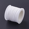 3x1.5mm White Flat Faux Suede Cord X-LW-R003-21-3