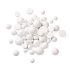 120Pcs 4 Styles Spray Painted White Wood Cabochons WOOD-TA0001-52-3
