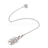 304 Stainless Steel Chain Macrame Pouch Empty Stone Holder Dowsing Pendulums PALLOY-JF02877-01-1