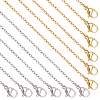  20Pcs 2 Style 304 Stainless Steel Cable Chain Necklaces Set for Men Women NJEW-NB0001-04-1