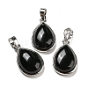 Natural Obsidian Pendants G-I358-B22-1
