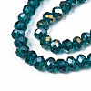 Electroplate Glass Beads Strands EGLA-A034-T6mm-B25-3