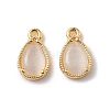 Brass Crushed Ice Cut Cubic Zirconia Pendants KK-D024-26A-G-1