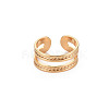 Textured Hollow Cuff Earrings RJEW-S048-006G-NF-1