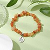 Natural Red Aventurine Chip Beaded Stretch Bracelets BJEW-JB11133-06-2
