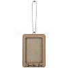 Rectangle with Word I Love You Dad Wood Hanging Photo Frame HJEW-SP0001-19A-1