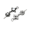 316 Surgical Stainless Steel Micro Pave Cubic Zirconia Pendants LS-STAS-G349-03AS-02-2