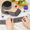 Ethnic Style Polyester Jacquard Ribbons SRIB-WH0011-065-3