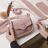 DIY Imitation Leather Heart Crossbody Lady Bag Making Kits PW-WG48380-03-1