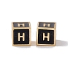 Rack Plating Brass Enamel Beads KK-B060-04G-01H-2