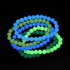 Noctilucent Stone/Synthetic Luminous Stone Beads Stretch Bracelets BJEW-JB06619-7