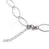 304 Stainless Steel Horse Eye Link Chain Necklace for Men Women STAS-B039-02P-3
