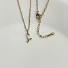 304 Stainless Steel Letter Pendant Necklaces NJEW-WH0027-04S-G-NR-1