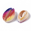 Printed Natural Cowrie Shell Beads X-SSHEL-R047-01-A02-3